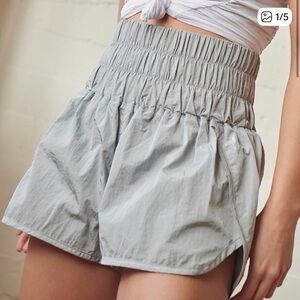FREE PEOPLE MOVEMENT THE WAY HOME SHORTS LIGHT GREY WOMEN'S XL